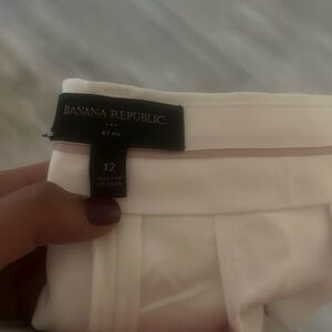 NWT Banana Republic white trousers